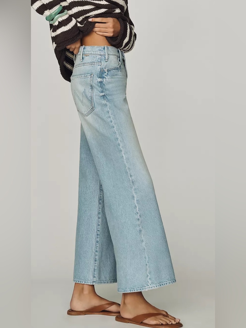 MOTHER Light Wash High-Rise Wide Leg Jeans - Picture 2 of 14